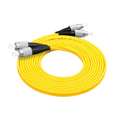 FC to FC OS2 Fiber Optic Singlemode Jumper Duplex 9/125 Fiber Optic Cord for SMF SFP Transceiver, Yellow
